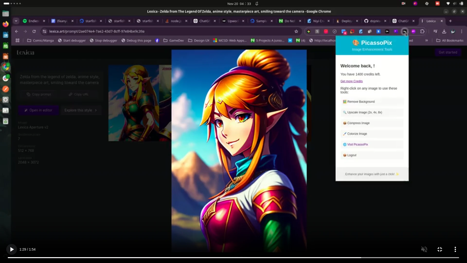 Picstart Image Enhancement extension