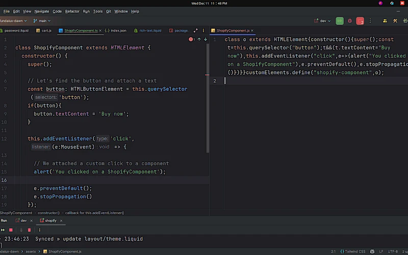 Shopify Theme Development screenshot