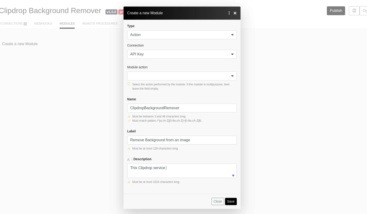 Integromart Custom App