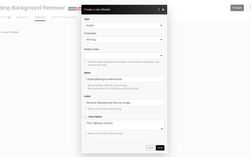 Integromart Custom App screenshot
