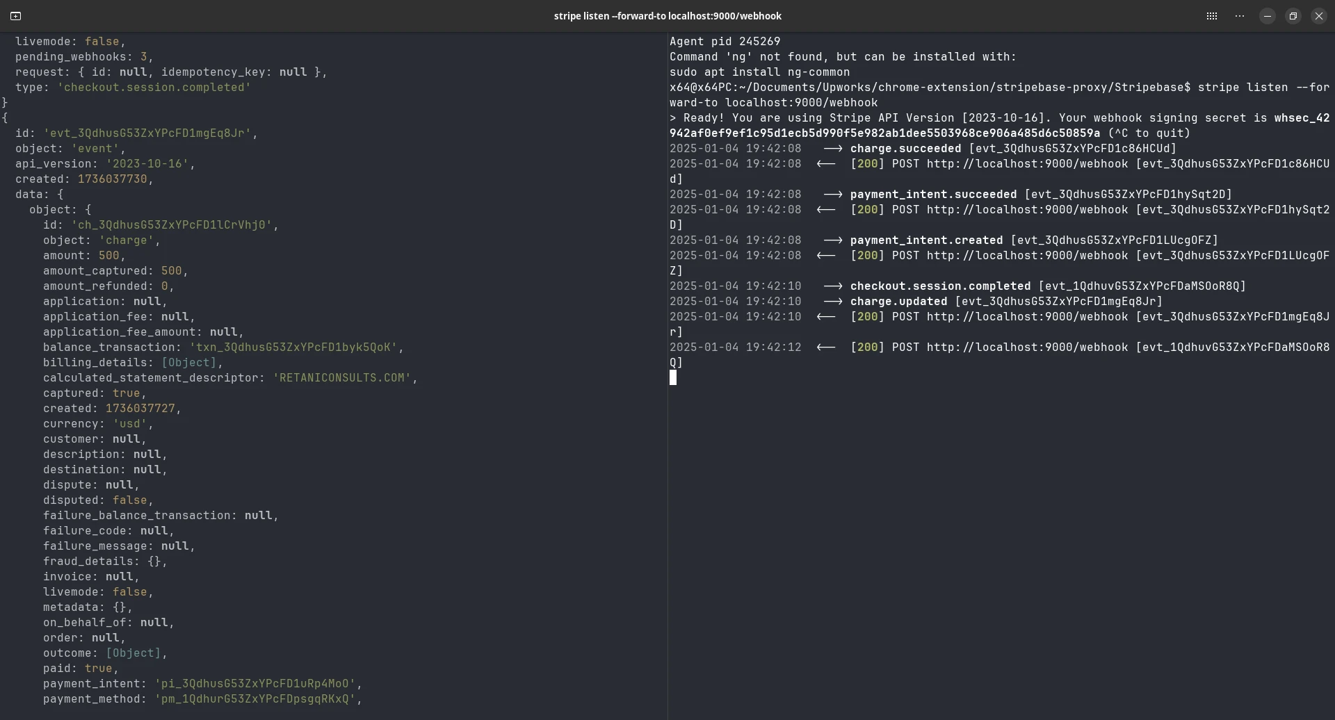 Integrating Stripe Payment Link with Firebase + Node Express Server for Chrome Extensions