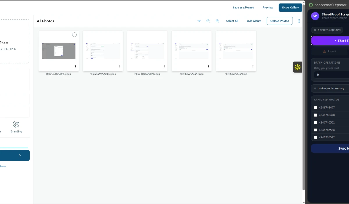 Shoot Proof - Chrome Extension