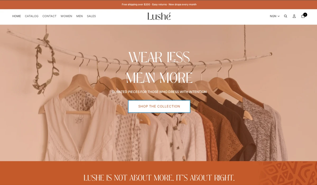 Lushe - Custom Shopify Theme