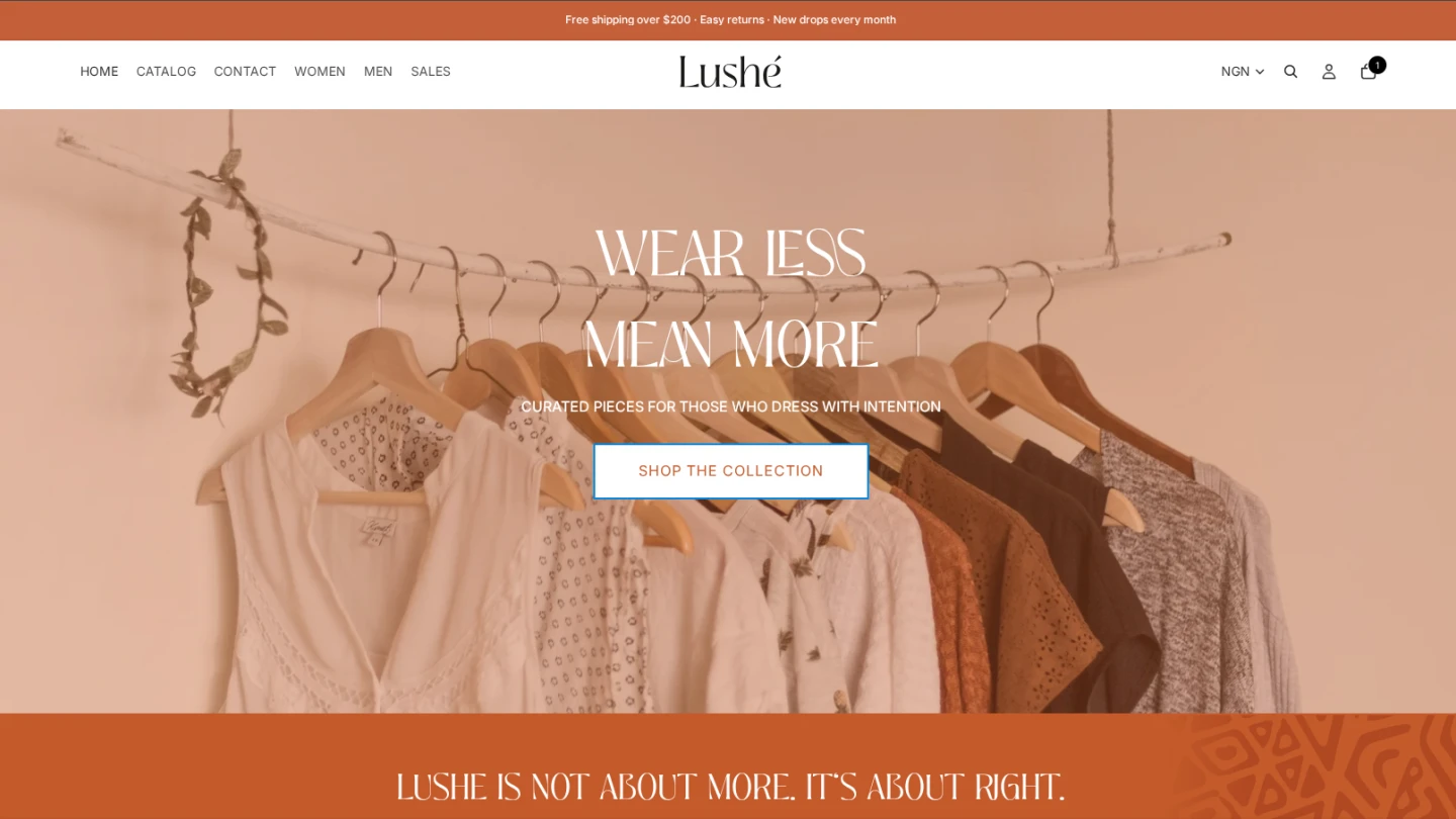 Lushe - Custom Shopify Theme