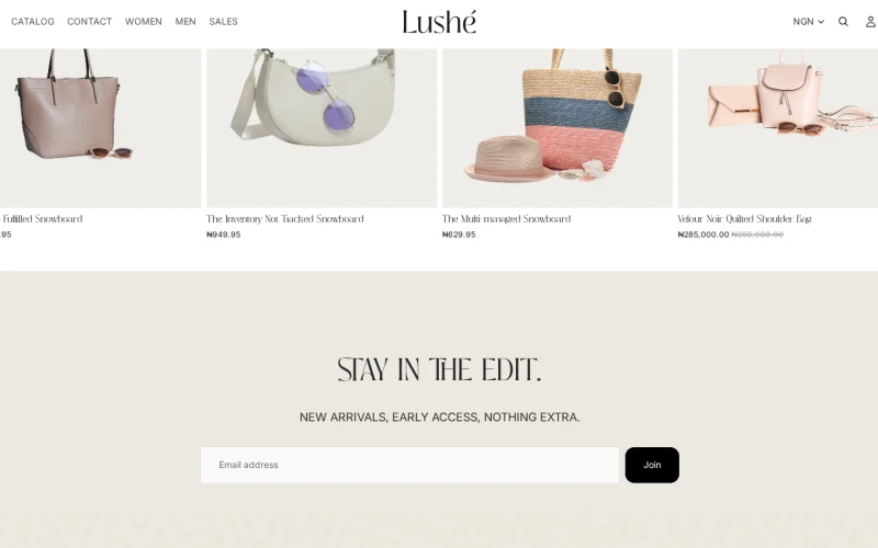 Lushe - Custom Shopify Theme screenshot