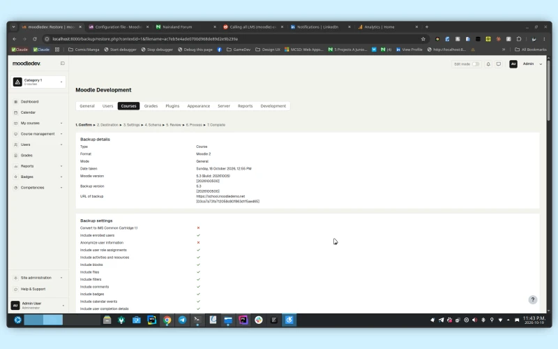 Retani: Moodle 5.3 theme screenshot